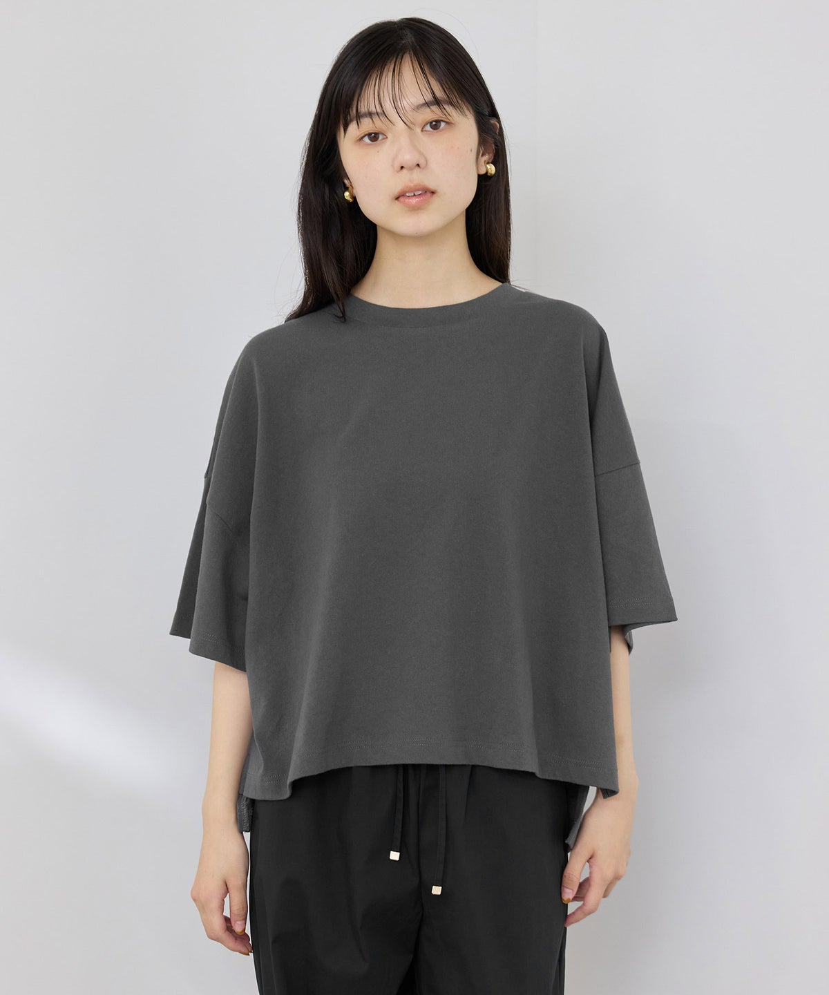 [期間限定価格]NAVY SARARI 接触冷感 ワイドシルエット UVカットTシャツ レディース メール便 対応商品
