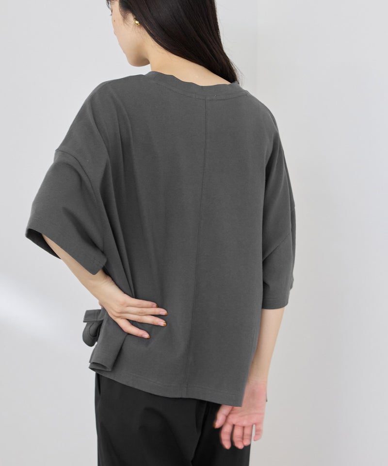 NAVY SARARI 接触冷感 ワイドシルエット UVカットTシャツ レディース メール便 対応商品商品画像-7