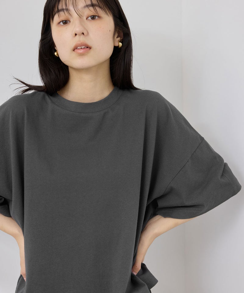 NAVY  SARARI 接触冷感 ワイドシルエット UVカットTシャツ レディース メール便 対応商品商品画像-8