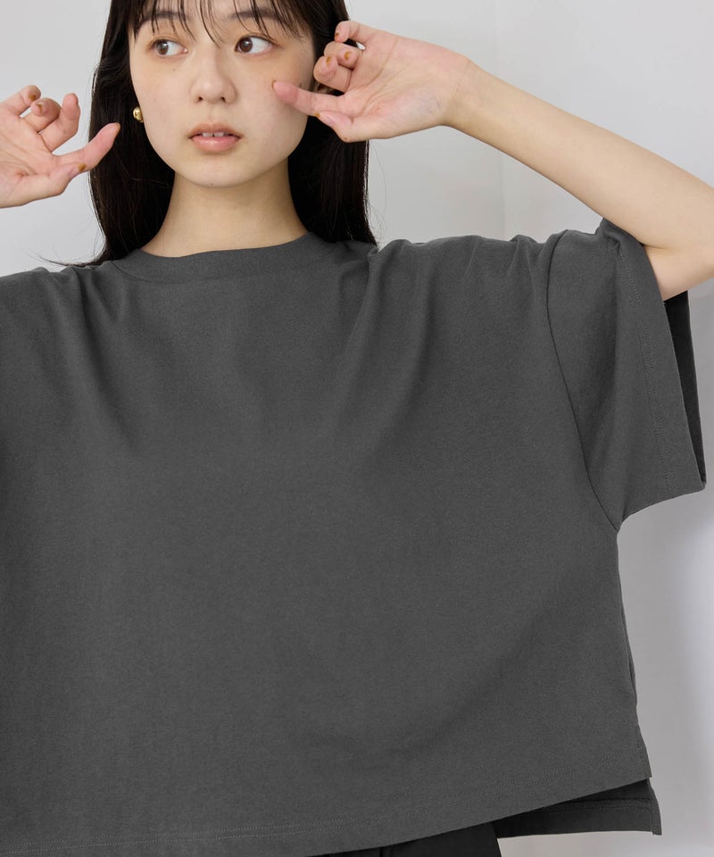 NAVY SARARI 接触冷感 ワイドシルエット UVカットTシャツ レディース メール便 対応商品商品画像-9