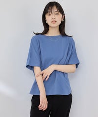 [期間限定価格]NAVY SARARI 接触冷感 ドルマンシルエット UVカットTシャツ レディース メール便 対応商品