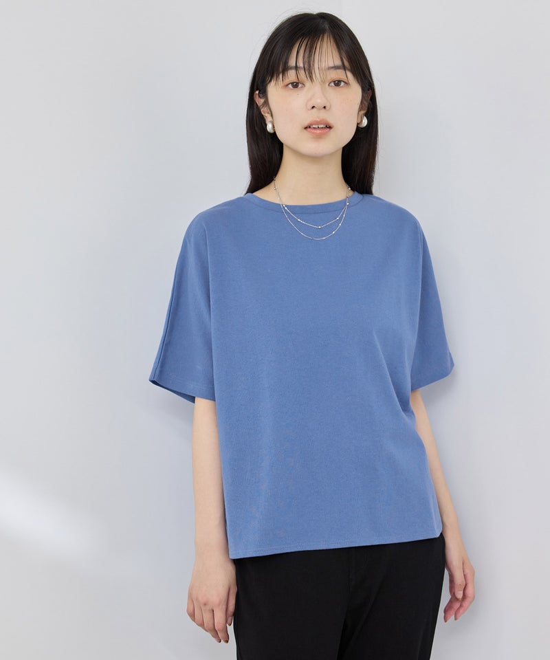 [値下げ]NAVY  SARARI 接触冷感 ドルマンシルエット UVカットTシャツ レディース メール便 対応商品商品画像-5
