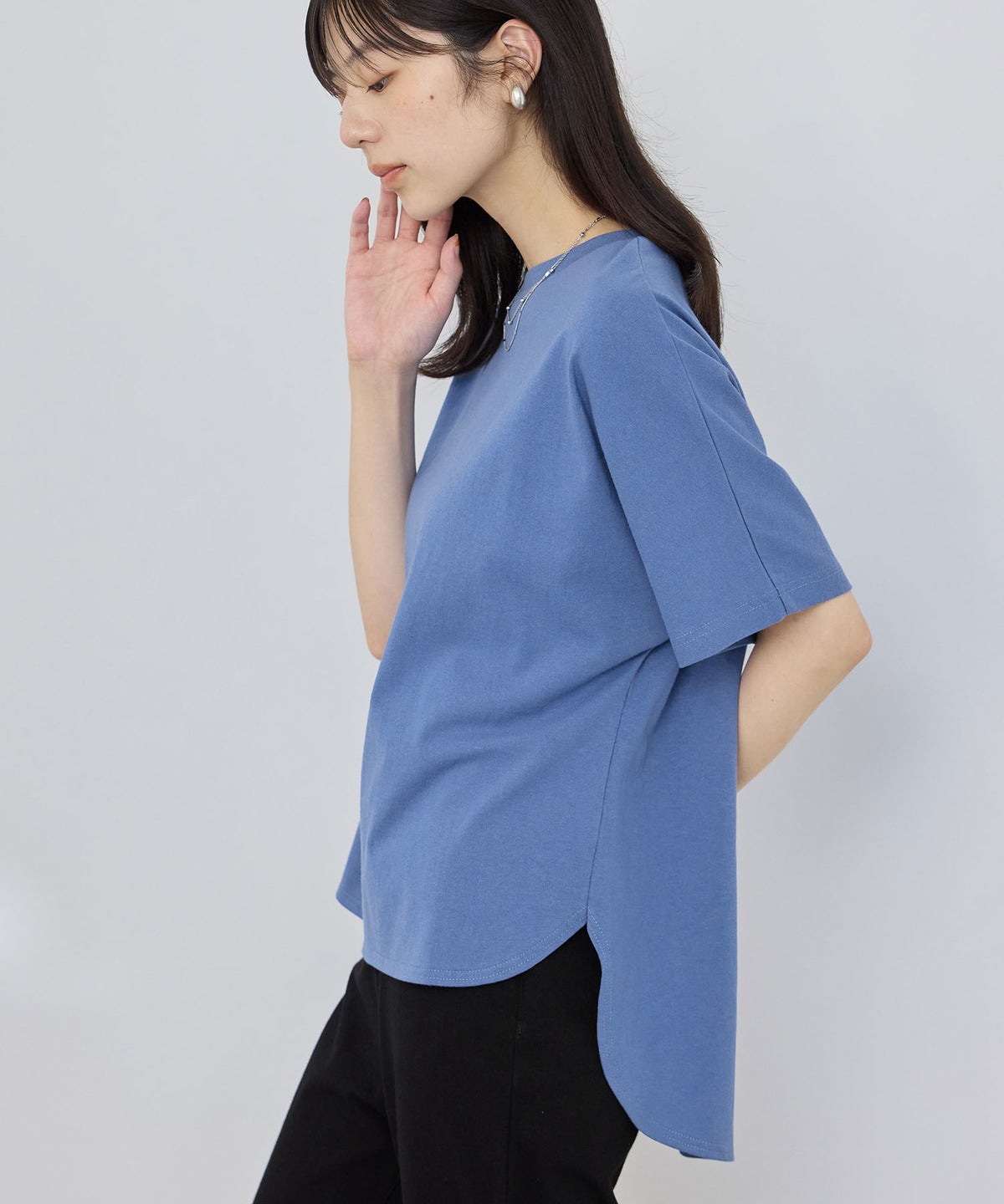 [期間限定価格]NAVY SARARI 接触冷感 ドルマンシルエット UVカットTシャツ レディース メール便 対応商品