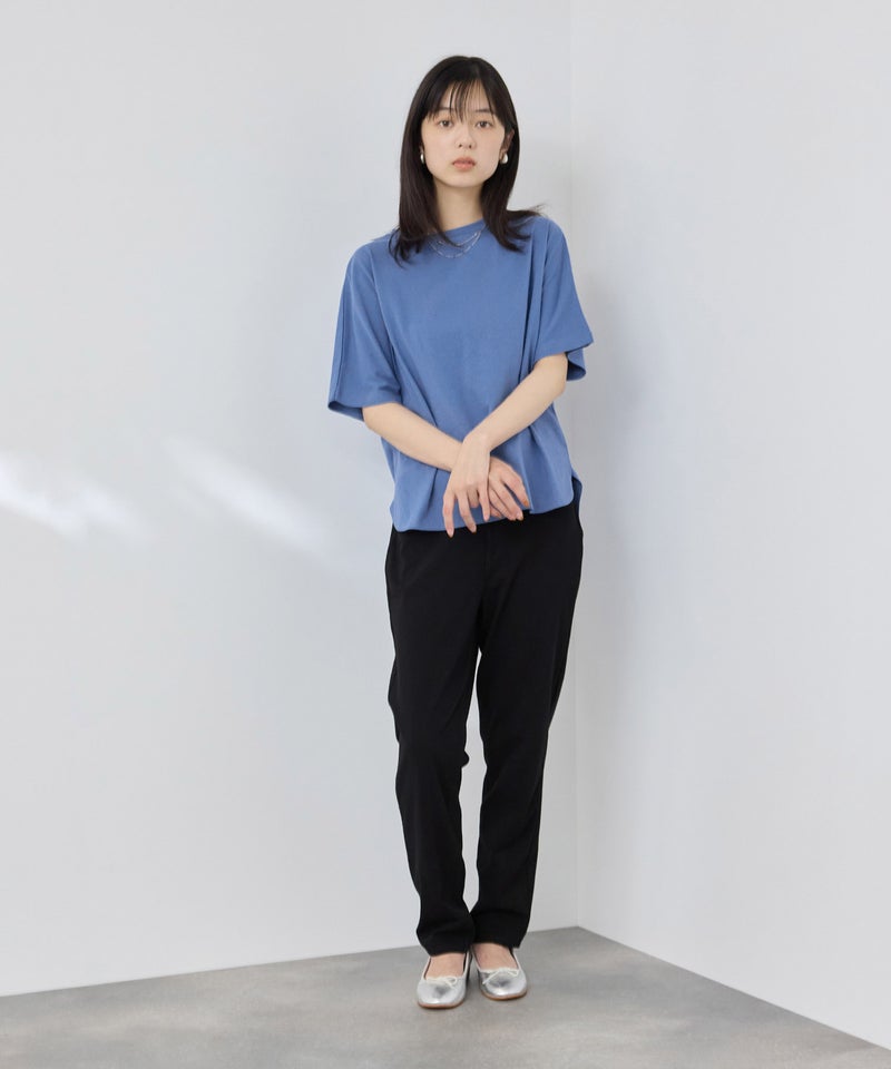 NAVY SARARI 接触冷感 ドルマンシルエット UVカットTシャツ レディース メール便 対応商品商品画像-9