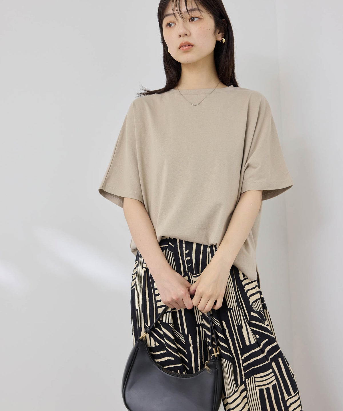 [期間限定価格]NAVY SARARI 接触冷感 ドルマンシルエット UVカットTシャツ レディース メール便 対応商品