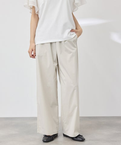 [期間限定価格]NAVY SARARI 冷感ストレッチ ドロスト イージーパンツ レディース
