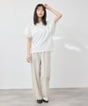 NAVY  SARARI 冷感ストレッチ ドロスト イージーパンツ レディース商品サムネイル-7