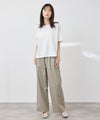 NAVY  SARARI 冷感ストレッチ ドロスト イージーパンツ レディース商品サムネイル-11