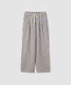  [期間限定価格]NAVY SARARI サッカーストライプイージーパンツ レディース