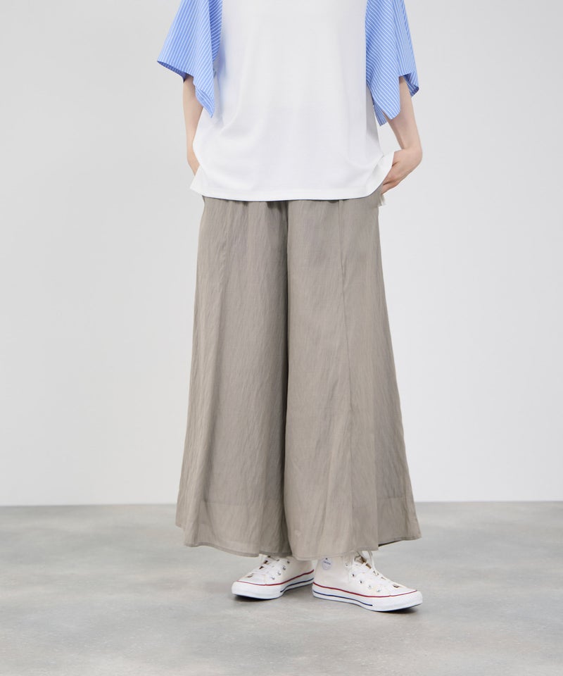 Idnes シアーギャザーワイドパンツ レディース商品画像-1