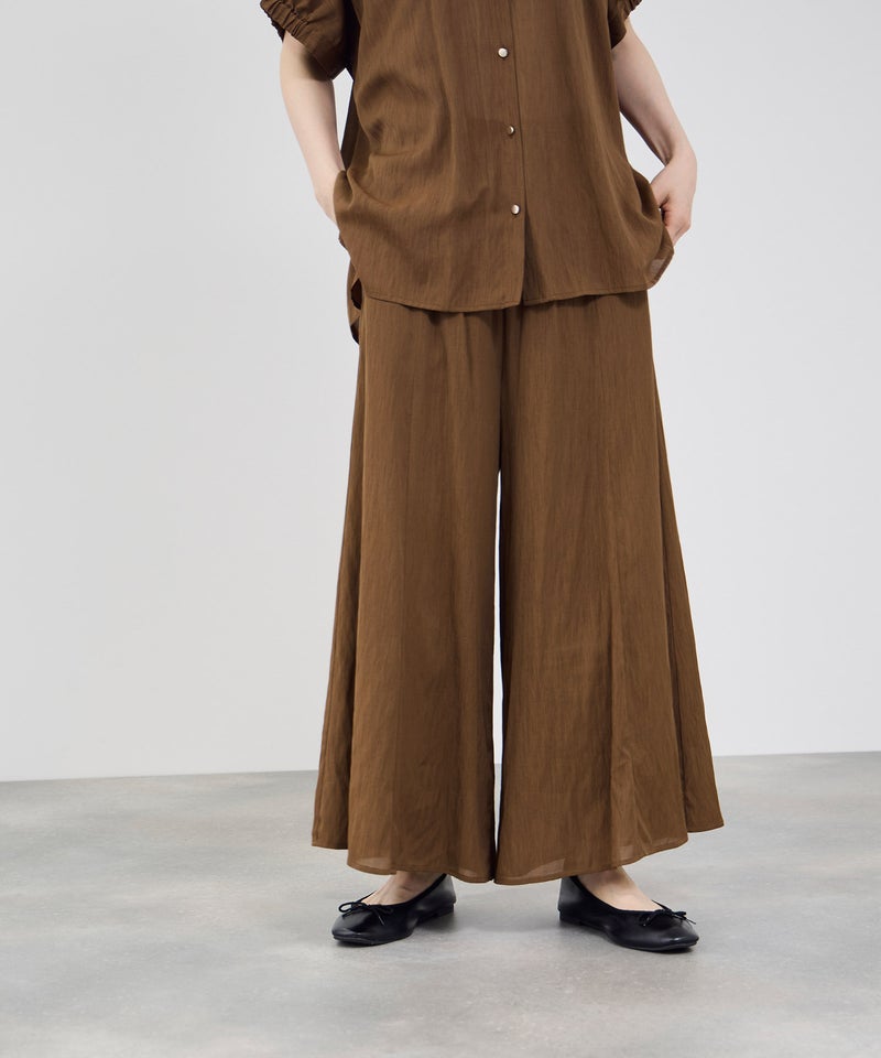 Idnes シアーギャザーワイドパンツ レディース商品画像-3
