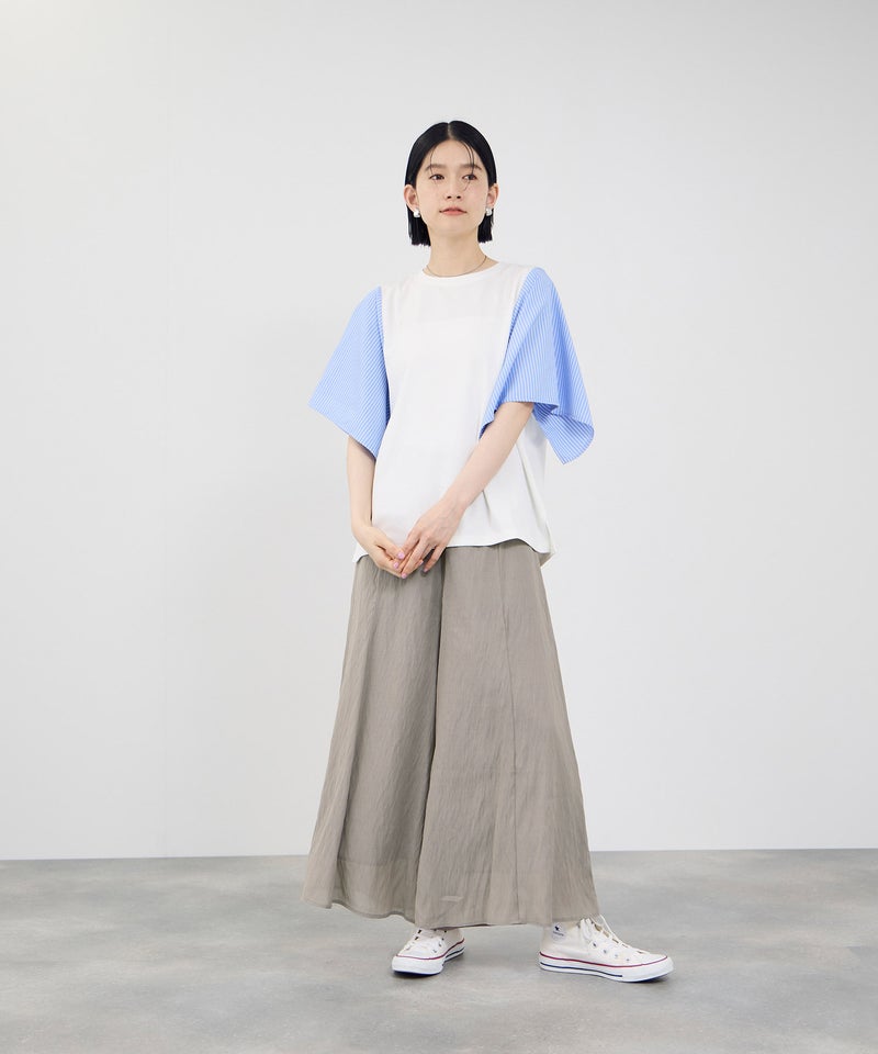 Idnes シアーギャザーワイドパンツ レディース商品画像-5
