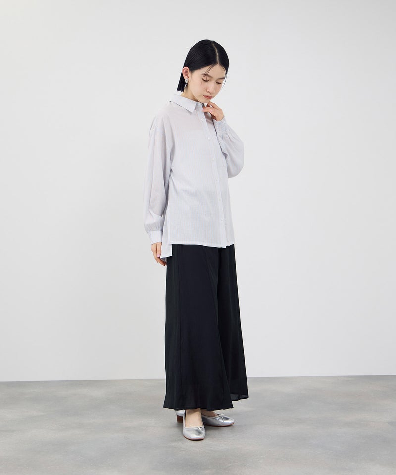 Idnes シアーギャザーワイドパンツ レディース商品画像-7