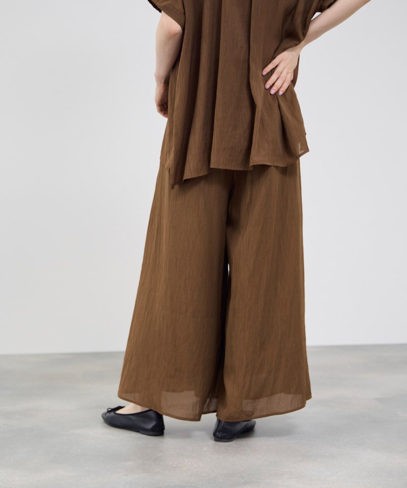 Idnes シアーギャザーワイドパンツ レディース商品画像-9