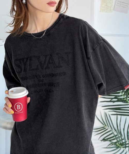 Classical Elf《JaVaジャバコラボ》色褪せで魅せる、ラフな品格。綿100%前後2WAYアシッド刺繍ユルTEE(半袖)商品画像-16