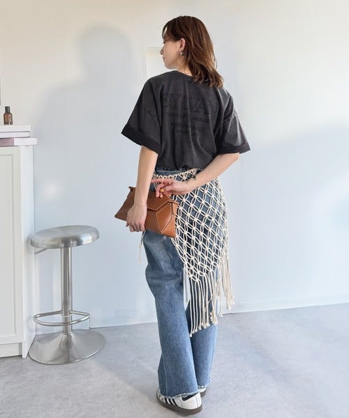 Classical Elf《JaVaジャバコラボ》色褪せで魅せる、ラフな品格。綿100%前後2WAYアシッド刺繍ユルTEE(半袖)商品画像-18