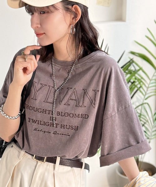 Classical Elf《JaVaジャバコラボ》色褪せで魅せる、ラフな品格。綿100%前後2WAYアシッド刺繍ユルTEE(半袖)商品画像-21