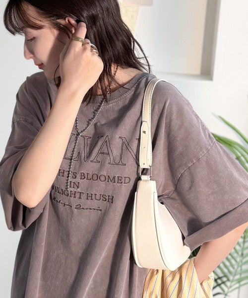 Classical Elf《JaVaジャバコラボ》色褪せで魅せる、ラフな品格。綿100%前後2WAYアシッド刺繍ユルTEE(半袖)商品画像-23