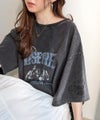 Classical Elf《JaVaジャバコラボ》キャッチーな個性派スタイル。綿100％前後2wayアシッドウォッシュビッグロックTシャツ(半袖）商品サムネイル-14