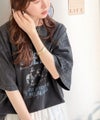 Classical Elf《JaVaジャバコラボ》キャッチーな個性派スタイル。綿100％前後2wayアシッドウォッシュビッグロックTシャツ(半袖）商品サムネイル-17