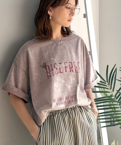 Classical Elf《JaVaジャバコラボ》キャッチーな個性派スタイル。綿100%前後2wayアシッドウォッシュビッグロックTシャツ(半袖)商品画像-21