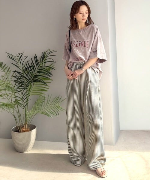 Classical Elf《JaVaジャバコラボ》キャッチーな個性派スタイル。綿100%前後2wayアシッドウォッシュビッグロックTシャツ(半袖)商品画像-23