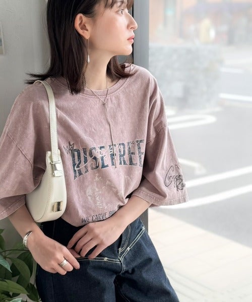Classical Elf《JaVaジャバコラボ》キャッチーな個性派スタイル。綿100%前後2wayアシッドウォッシュビッグロックTシャツ(半袖)商品画像-30