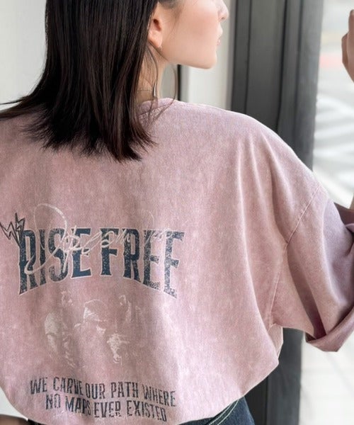 Classical Elf《JaVaジャバコラボ》キャッチーな個性派スタイル。綿100%前後2wayアシッドウォッシュビッグロックTシャツ(半袖)商品画像-33