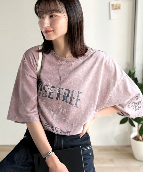 Classical Elf《JaVaジャバコラボ》キャッチーな個性派スタイル。綿100%前後2wayアシッドウォッシュビッグロックTシャツ(半袖)商品画像-34