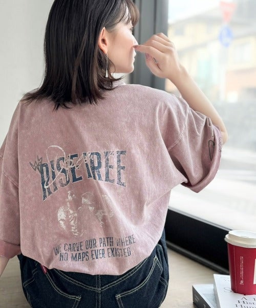 Classical Elf《JaVaジャバコラボ》キャッチーな個性派スタイル。綿100%前後2wayアシッドウォッシュビッグロックTシャツ(半袖)商品画像-36