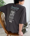 Classical Elf《JaVaジャバコラボ》遊び心のあるカフェロゴが映えるバックプリントT。刺繍使いハンバーガーデザインTシャツ商品サムネイル-25