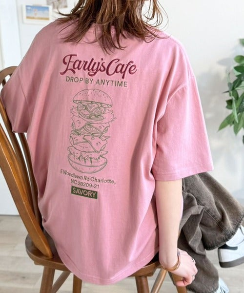 ドットバンダナの刺繍ビッグTシャツ　ピンク　春夏 【現行】45r 45rpm