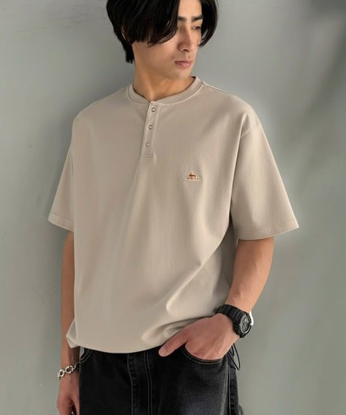Classical Elf《JaVaジャバコラボ》【接触冷感機能付き】315gヘビーウェイト素材 裾ドロスト付き リングドット釦 ヘンリーネックTシャツ商品画像-29