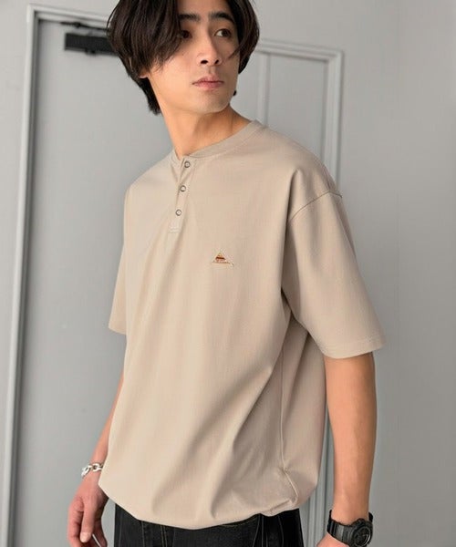 Classical Elf《JaVaジャバコラボ》【接触冷感機能付き】315gヘビーウェイト素材 裾ドロスト付き リングドット釦 ヘンリーネックTシャツ商品画像-31
