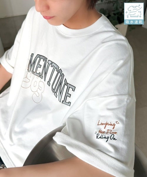 Classical Elf《JaVaジャバコラボ》【吸水速乾機能付き】Tシャツ派にこそ試してほしい!さらっと夏場も快適なカレッジロゴ 飛び刺繍 ミニ裏毛Tシャツ商品画像-2