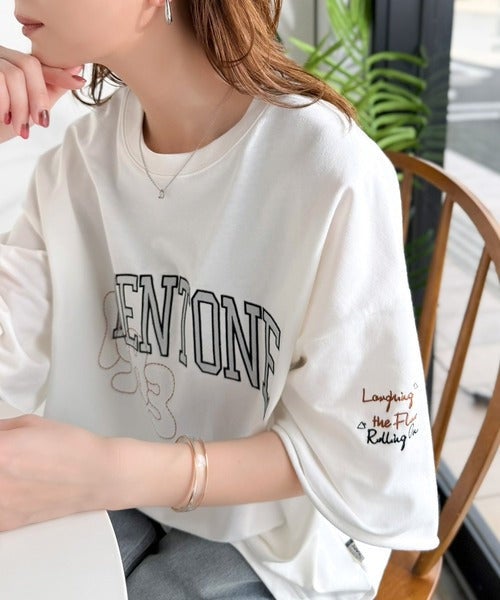 Classical Elf《JaVaジャバコラボ》【吸水速乾機能付き】Tシャツ派にこそ試してほしい!さらっと夏場も快適なカレッジロゴ 飛び刺繍 ミニ裏毛Tシャツ商品画像-10
