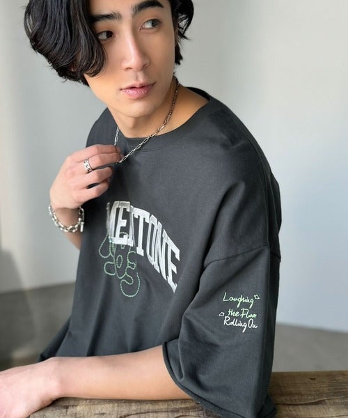 Classical Elf《JaVaジャバコラボ》【吸水速乾機能付き】Tシャツ派にこそ試してほしい!さらっと夏場も快適なカレッジロゴ 飛び刺繍 ミニ裏毛Tシャツ商品画像-26