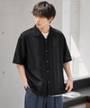 URBAN COLLECTION ストライプ 無地オープンカラーシャツ メンズ商品サムネイル-1