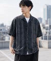 URBAN COLLECTION ストライプ 総柄オープンカラーシャツ メンズ商品サムネイル-3
