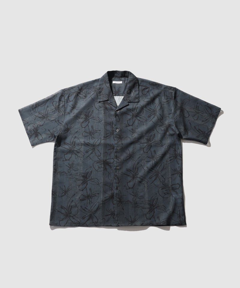 URBAN COLLECTION ストライプ 総柄オープンカラーシャツ メンズ商品画像-6