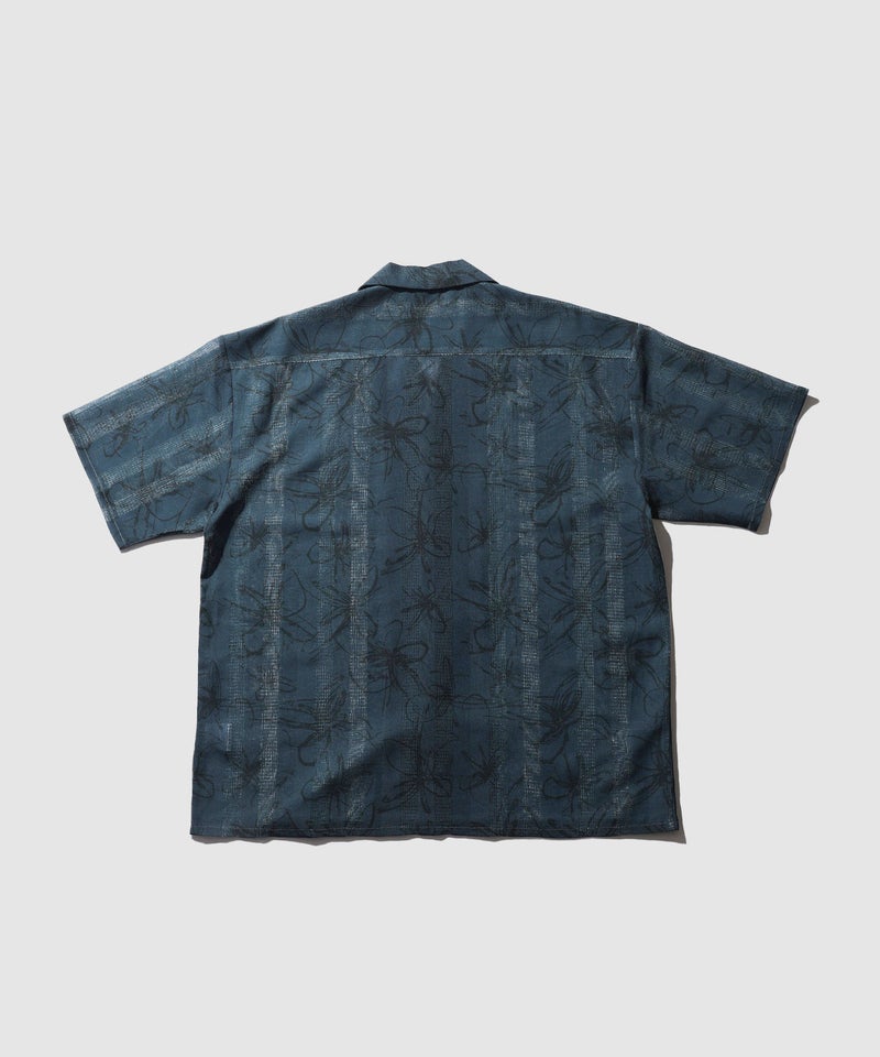 URBAN COLLECTION ストライプ 総柄オープンカラーシャツ メンズ商品画像-7