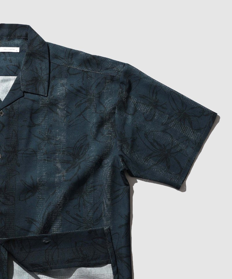 URBAN COLLECTION ストライプ 総柄オープンカラーシャツ メンズ商品画像-8