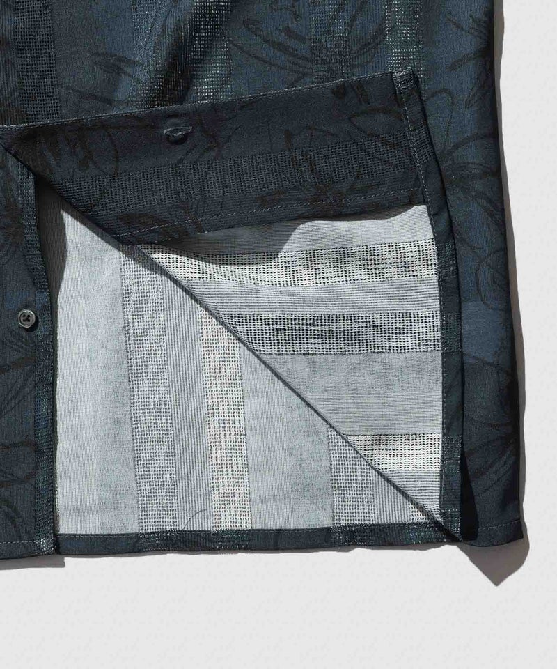 URBAN COLLECTION ストライプ 総柄オープンカラーシャツ メンズ商品画像-10