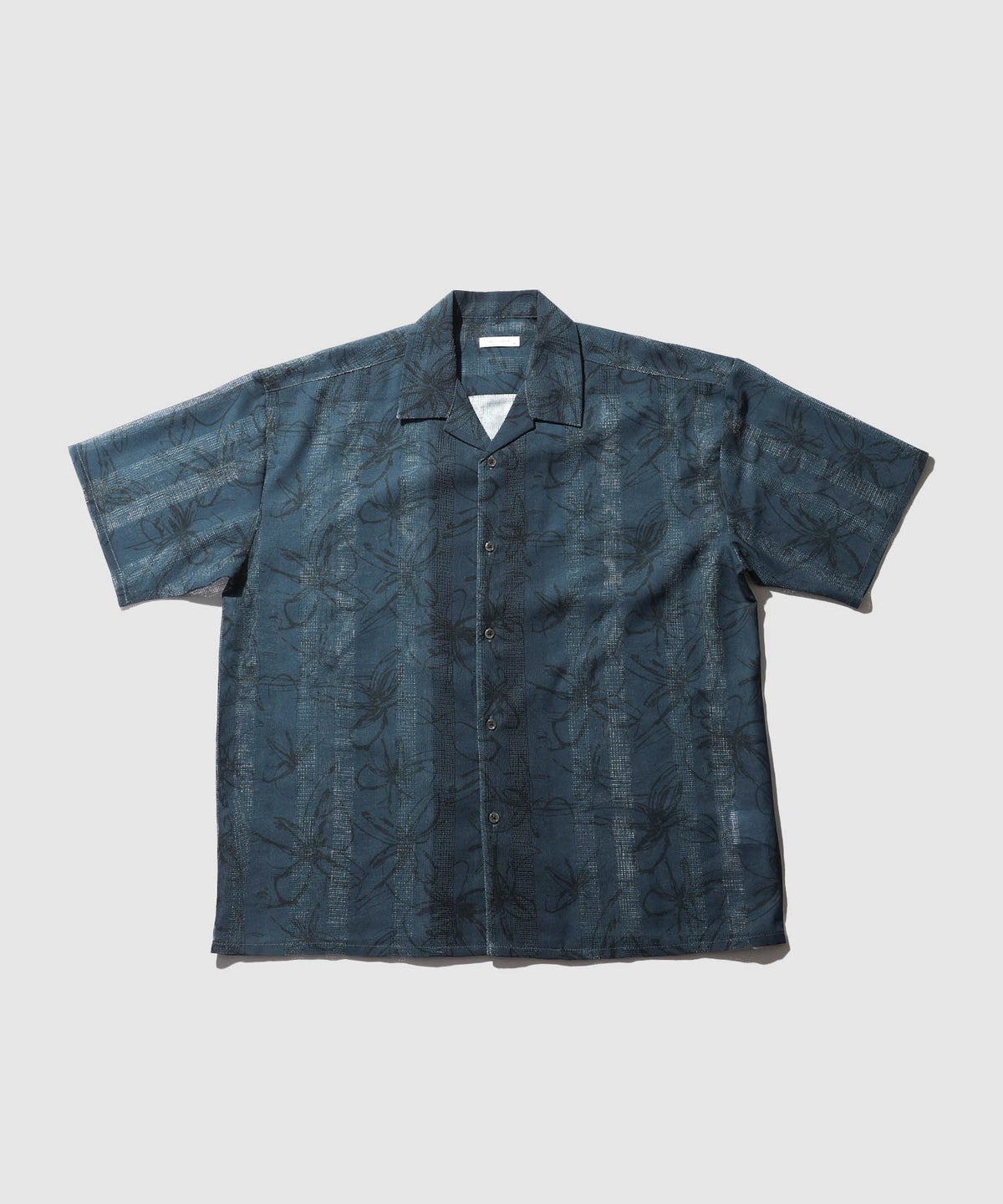 URBAN COLLECTION ストライプ 総柄オープンカラーシャツ メンズ