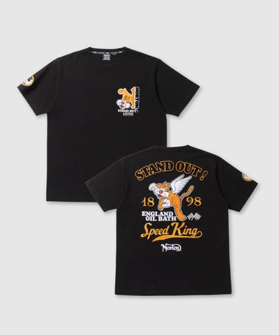 Norton パープルメタル MAX クルーネック半袖Tシャツ メンズ
