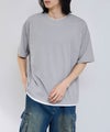 URBAN COLLECTION  杢調梨地 ボックスシルエット フェイクレイヤードTシャツ メンズ メール便 対応商品商品サムネイル-2