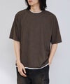 URBAN COLLECTION 杢調梨地 ボックスシルエット フェイクレイヤードTシャツ メンズ メール便 対応商品商品サムネイル-5