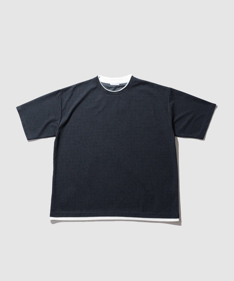 URBAN COLLECTION  杢調梨地 ボックスシルエット フェイクレイヤードTシャツ メンズ メール便 対応商品商品画像-17