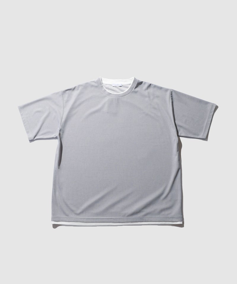 URBAN COLLECTION 杢調梨地 ボックスシルエット フェイクレイヤードTシャツ メンズ メール便 対応商品商品画像-18