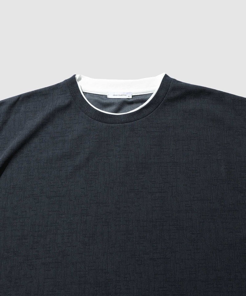 URBAN COLLECTION 杢調梨地 ボックスシルエット フェイクレイヤードTシャツ メンズ メール便 対応商品商品画像-23